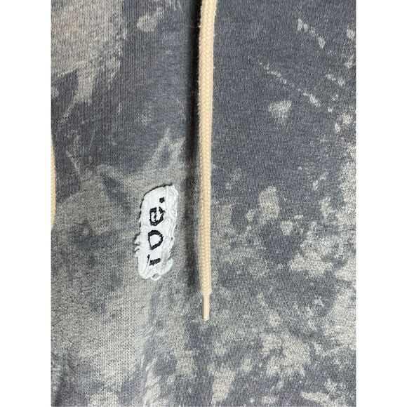 H&M Divided Men’s M Gray Acid Wash Hoodie Sweatshirt roe. Patch Streetwear - Picture 3 of 7